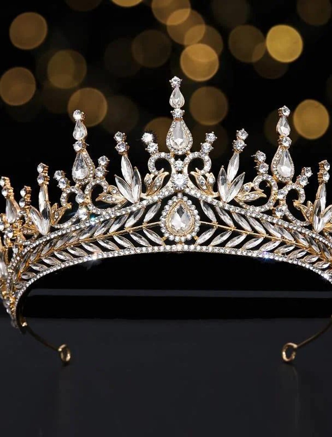 Side view of a women's fashion tiara.