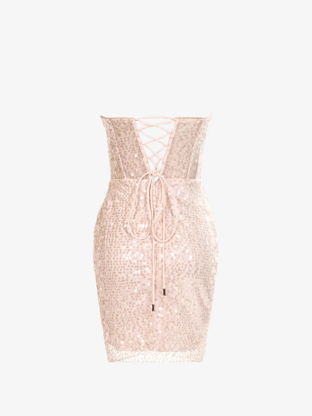Full view of a sequined short dress, ideal for homecoming events.