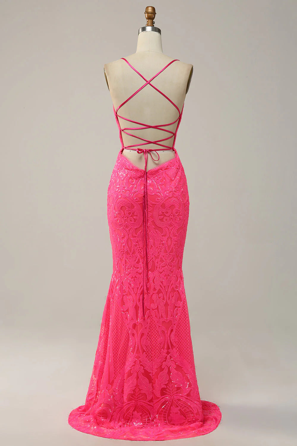 Sparkling sleeveless mermaid dress, perfect for formal events and proms.