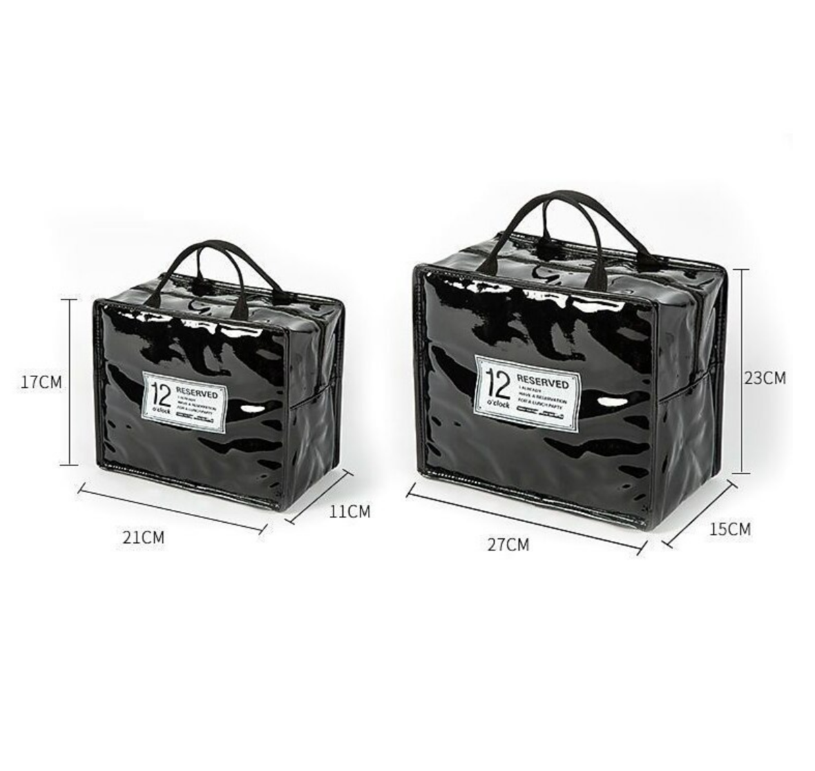 Closed portable travel cosmetic bag in a neutral color.