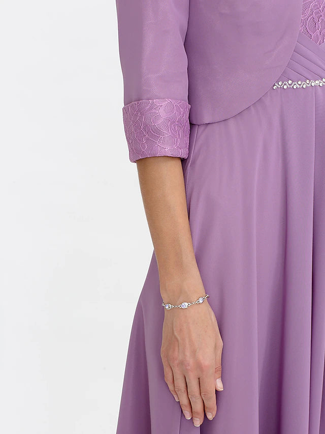 Full length view of the convertible formal dress.