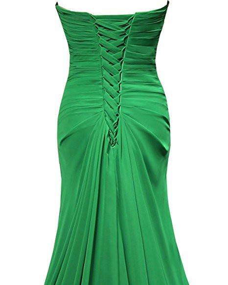 A-Linie Herzausschnitt Bodenlang Chiffon Brautjungfernkleider