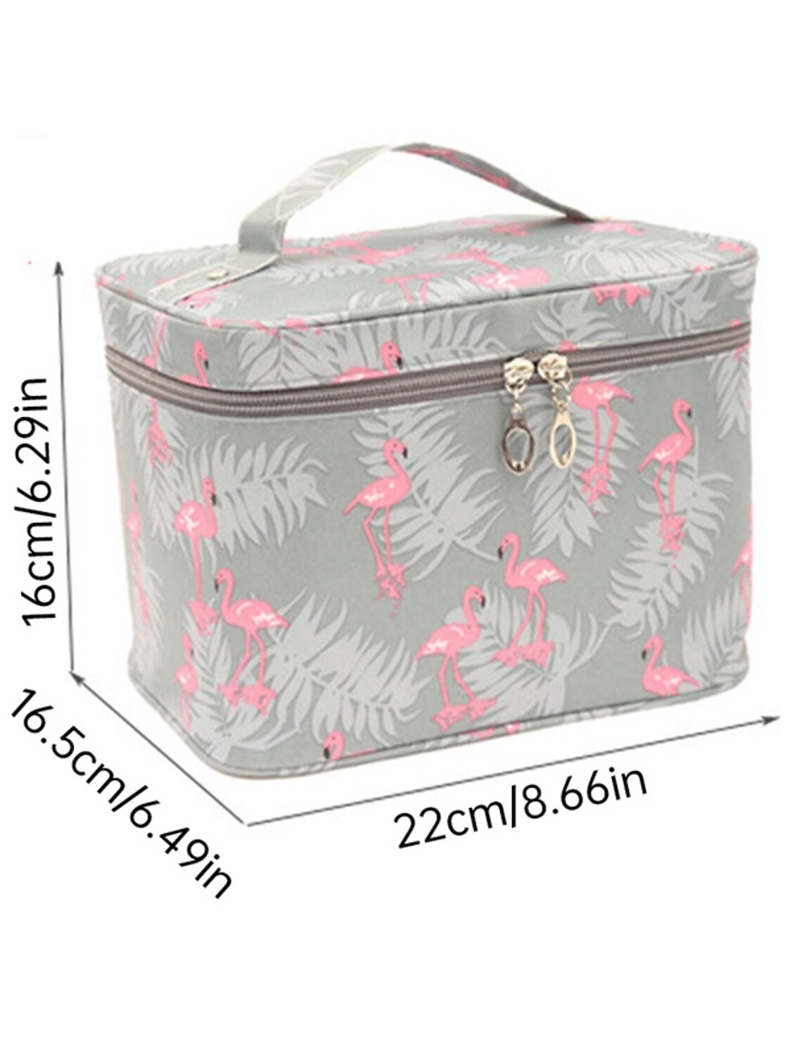 Blue star pattern polyester cosmetic bag.