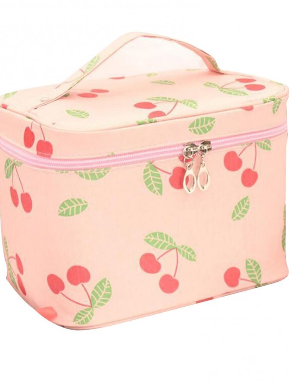 Front view of blue star polyester cosmetic bag.