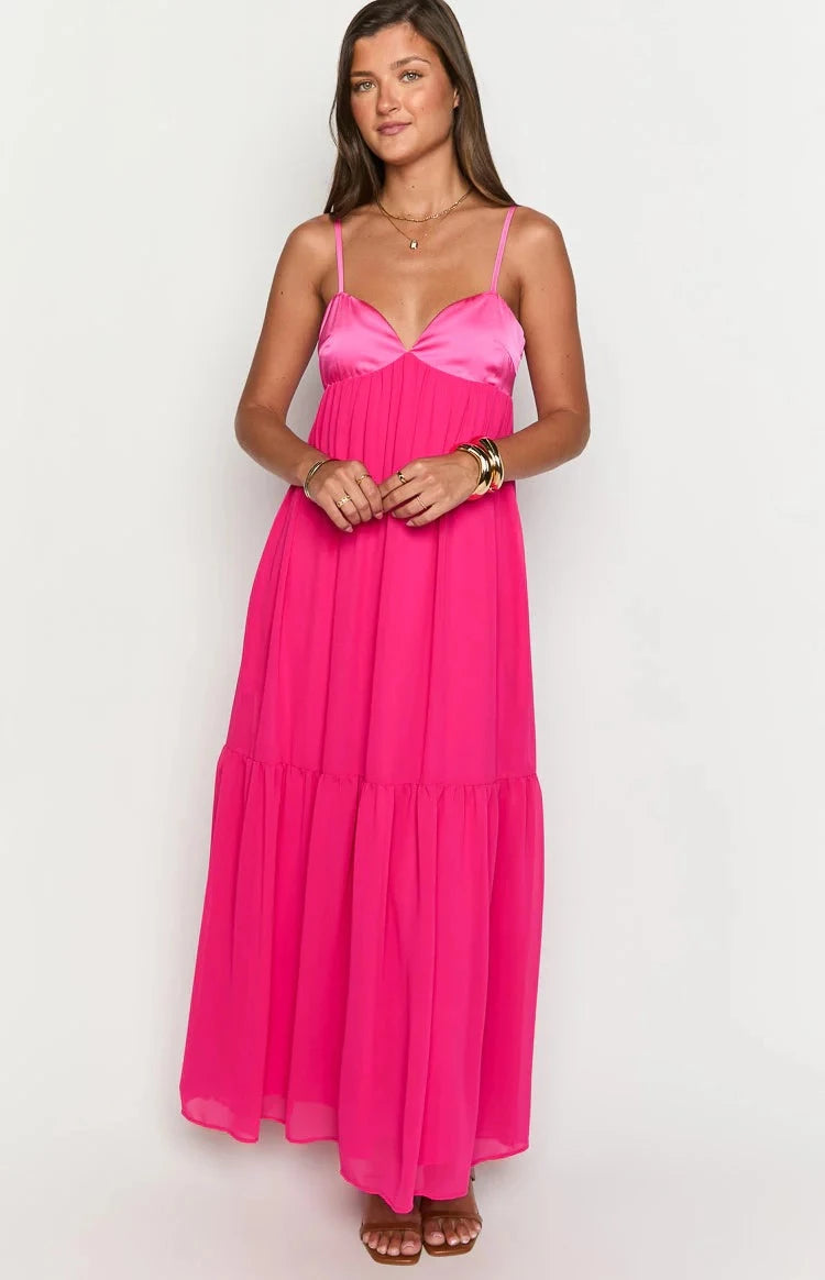 Vibrant A-Line Sweetheart Sleeveless Open Back Floor Length Prom Dress