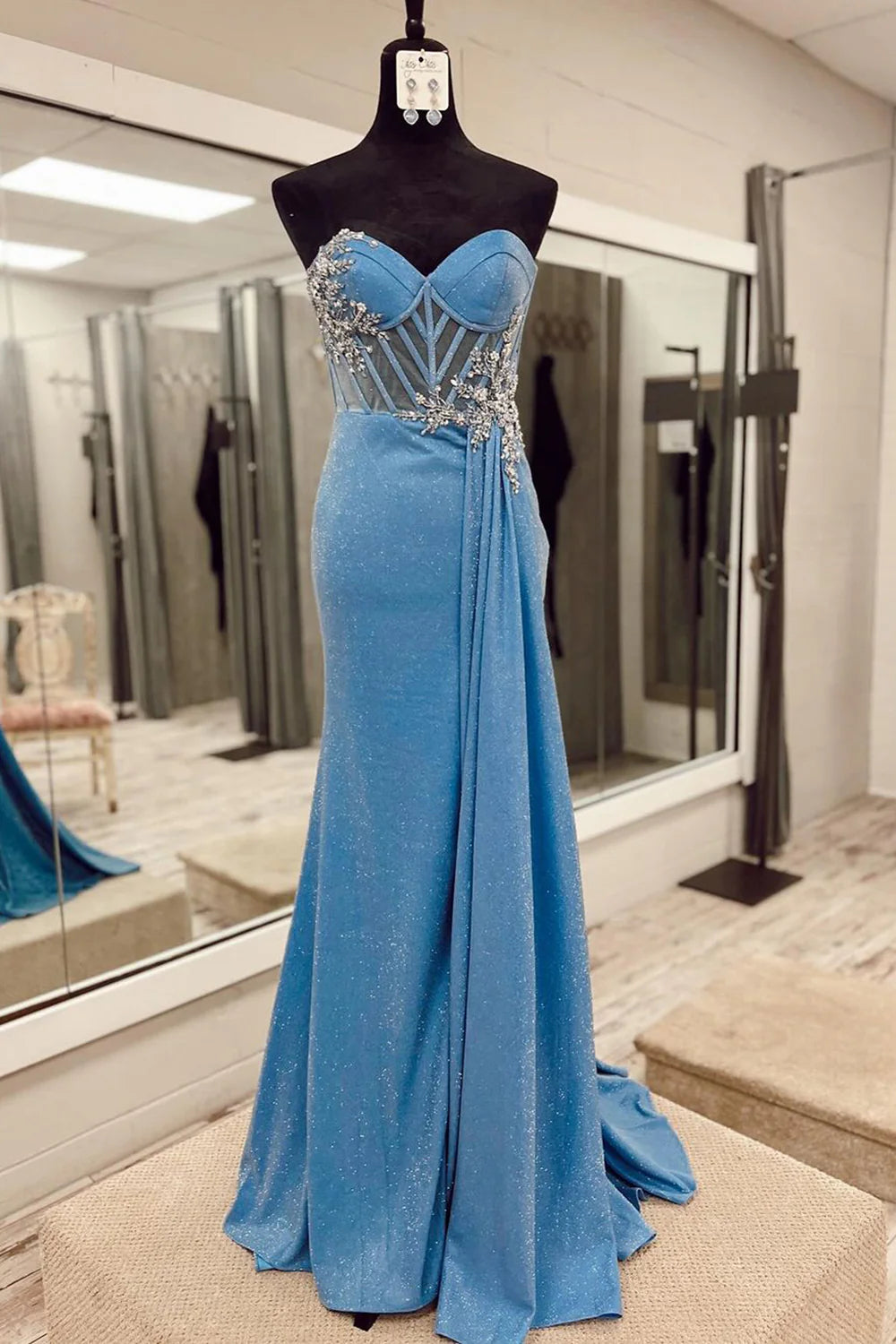 Mermaid Long Prom Dress with Beadings