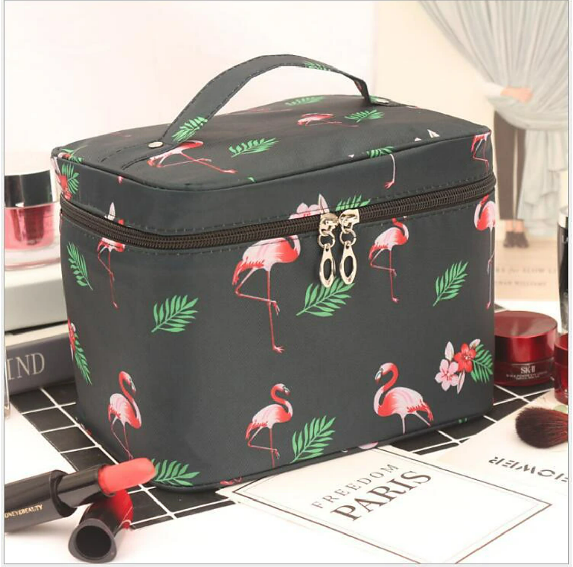 Waterproof toiletry organizer with secure zipper.