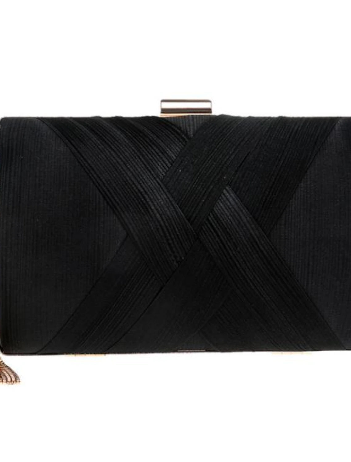 Back view of a women's PU leather evening clutch bag.