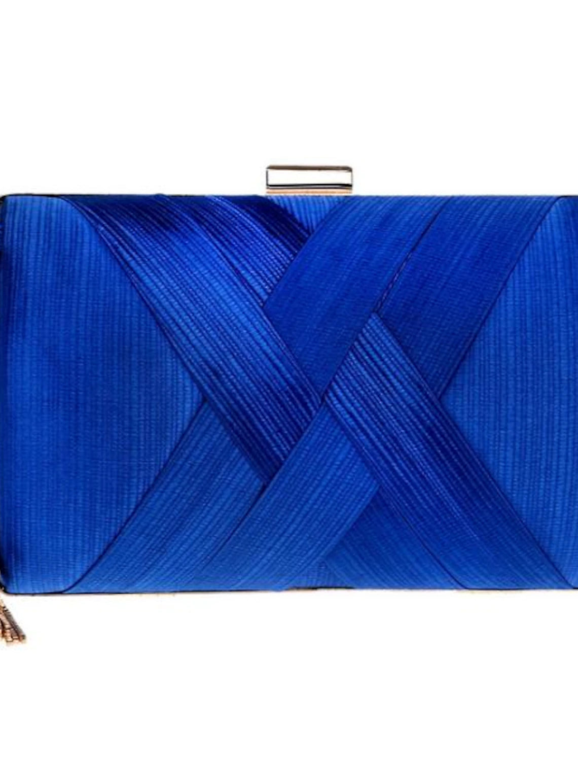 Another view of a women's PU leather evening clutch bag with a chain strap.