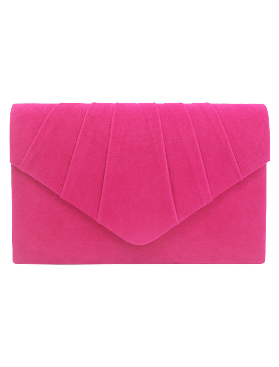 Women's elegant polyester alloy clutch bag, front view.
