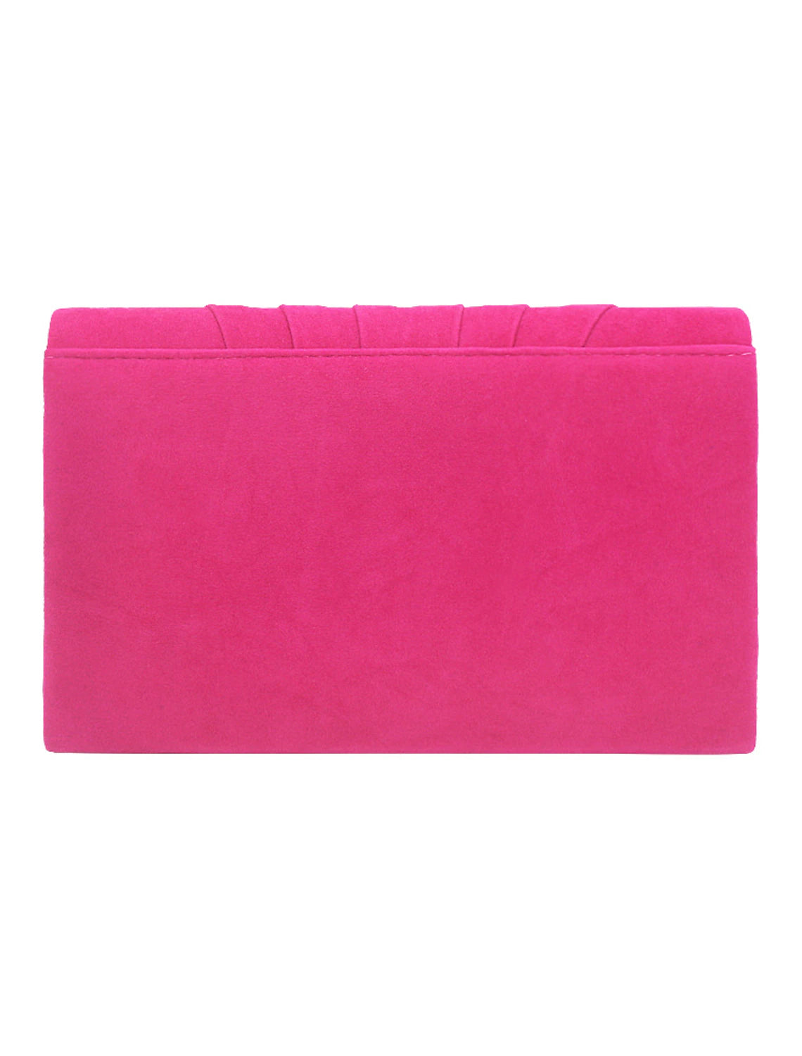 Close-up of the textured polyester alloy clutch bag.