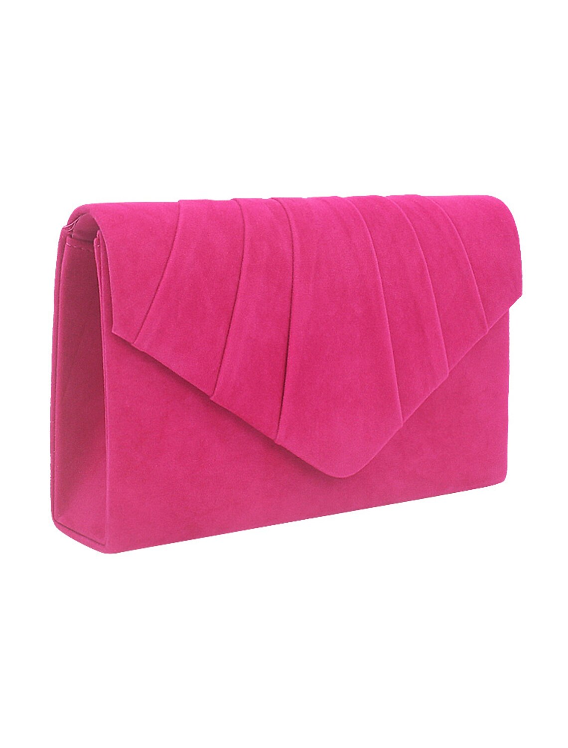Women's clutch bag held in hand, showcasing its size and style.