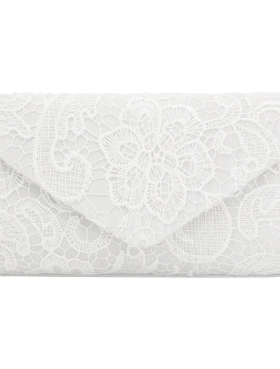 Elegant women's polyester clutch bag with lace detail.