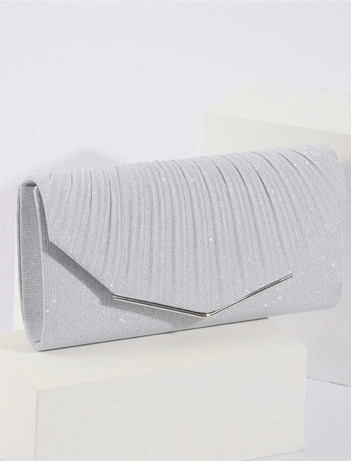 Clutch bag for wedding or party, side view.