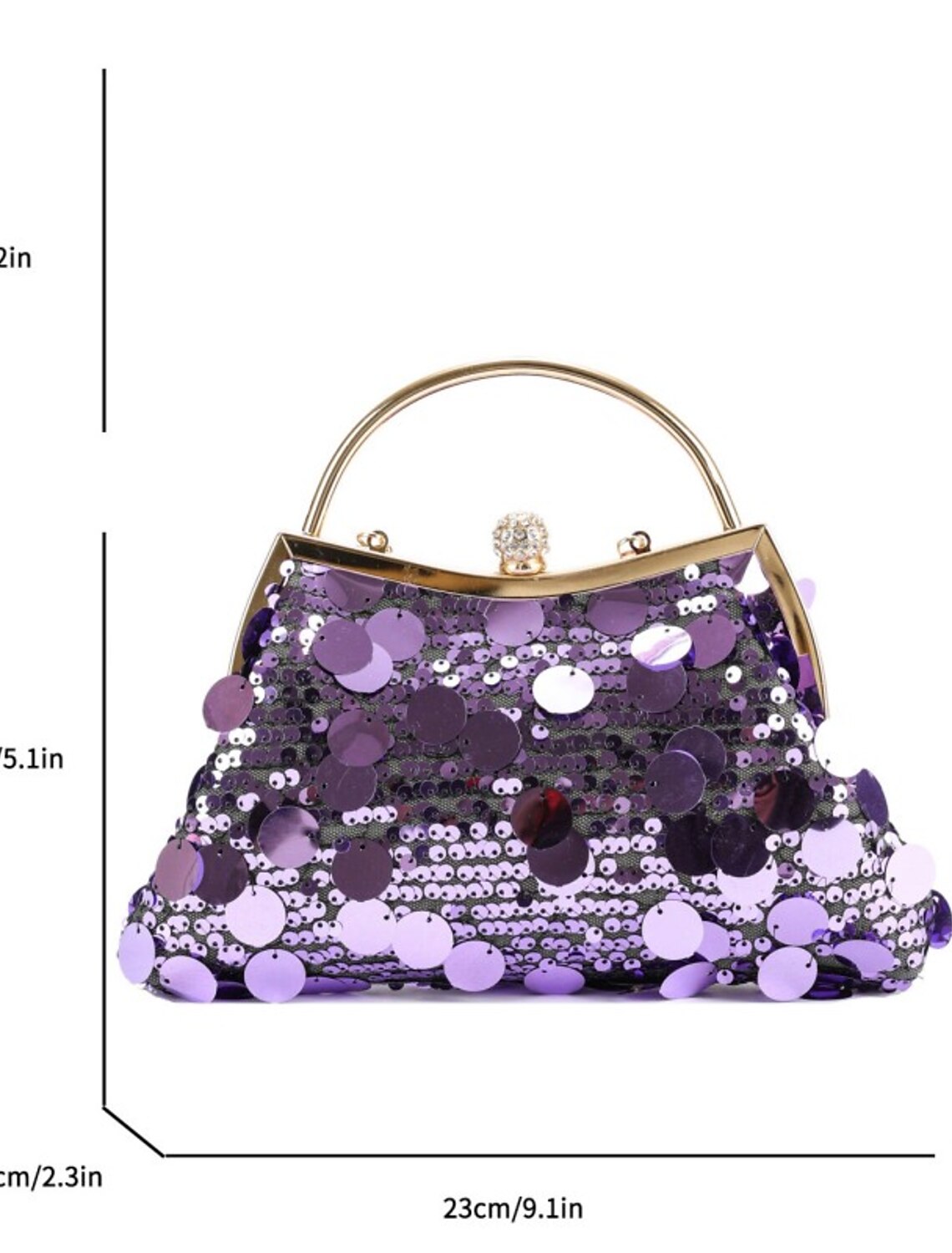 Geometric sequin tassel evening bag.