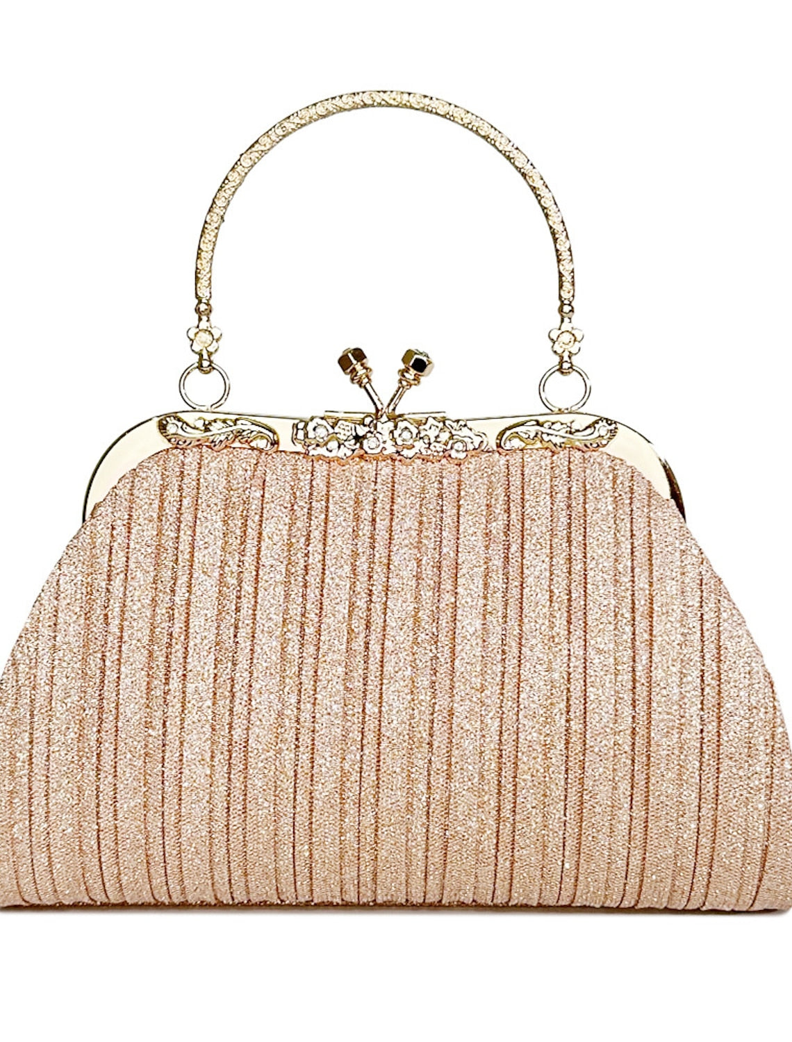 Front view of the women's large capacity evening clutch bag.