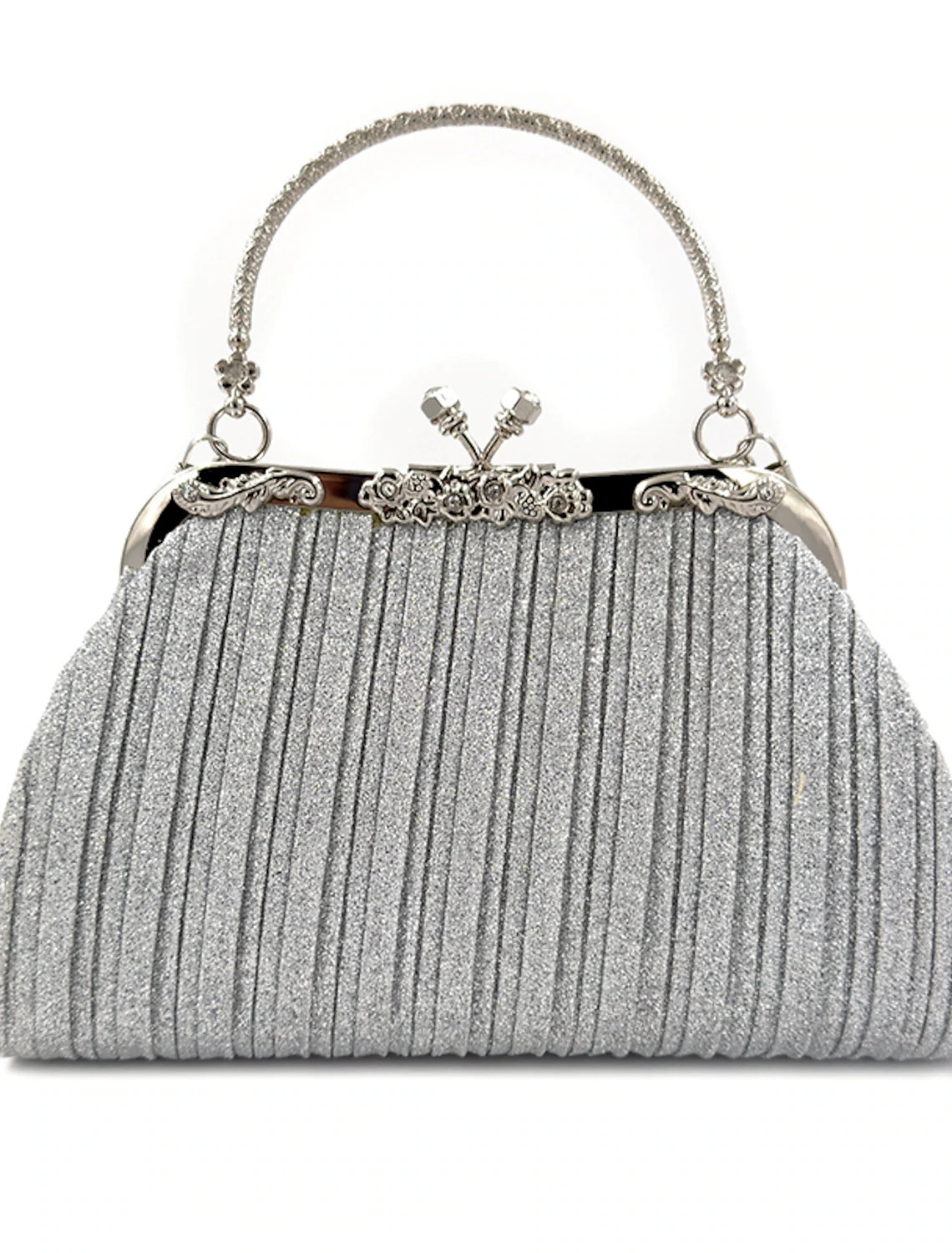 Side view of the women's large capacity evening clutch bag.