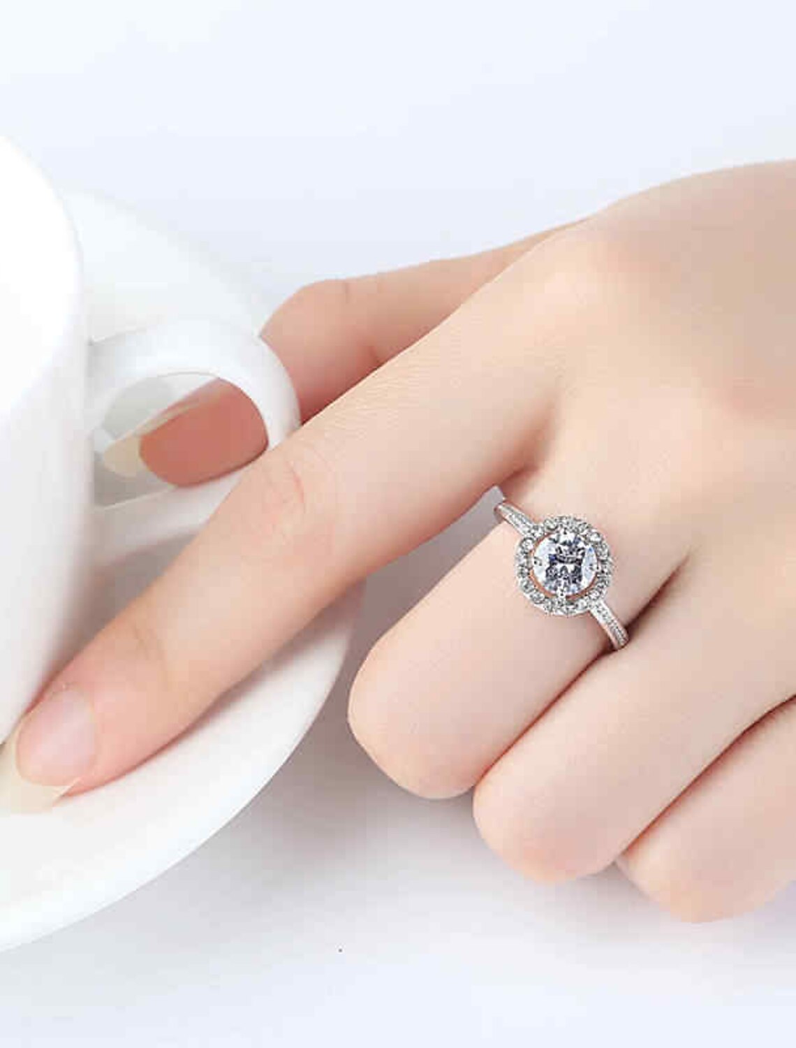 Sparkling Moissanite and CZ bracelet and ring.