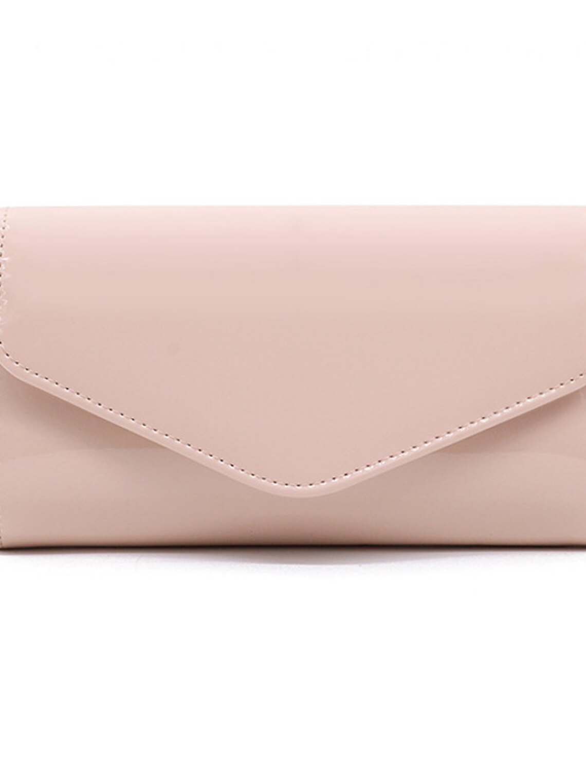 Close-up of the textured PU leather material on the clutch bag.