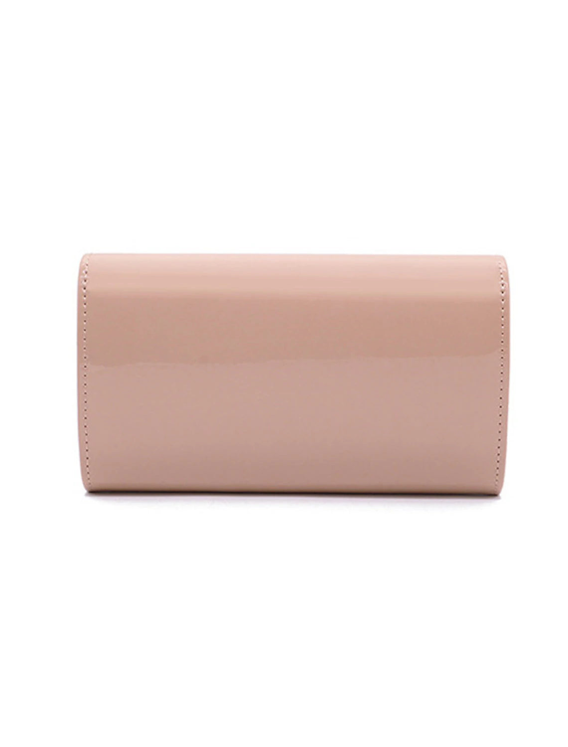 Black PU leather clutch bag with a sleek, solid design.