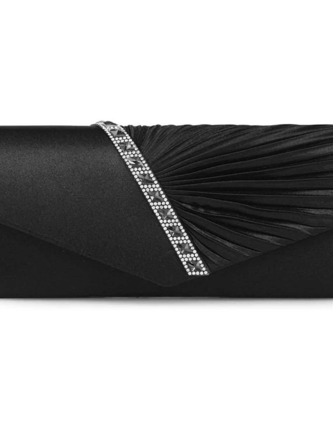 Back view of the elegant satin party clutch.