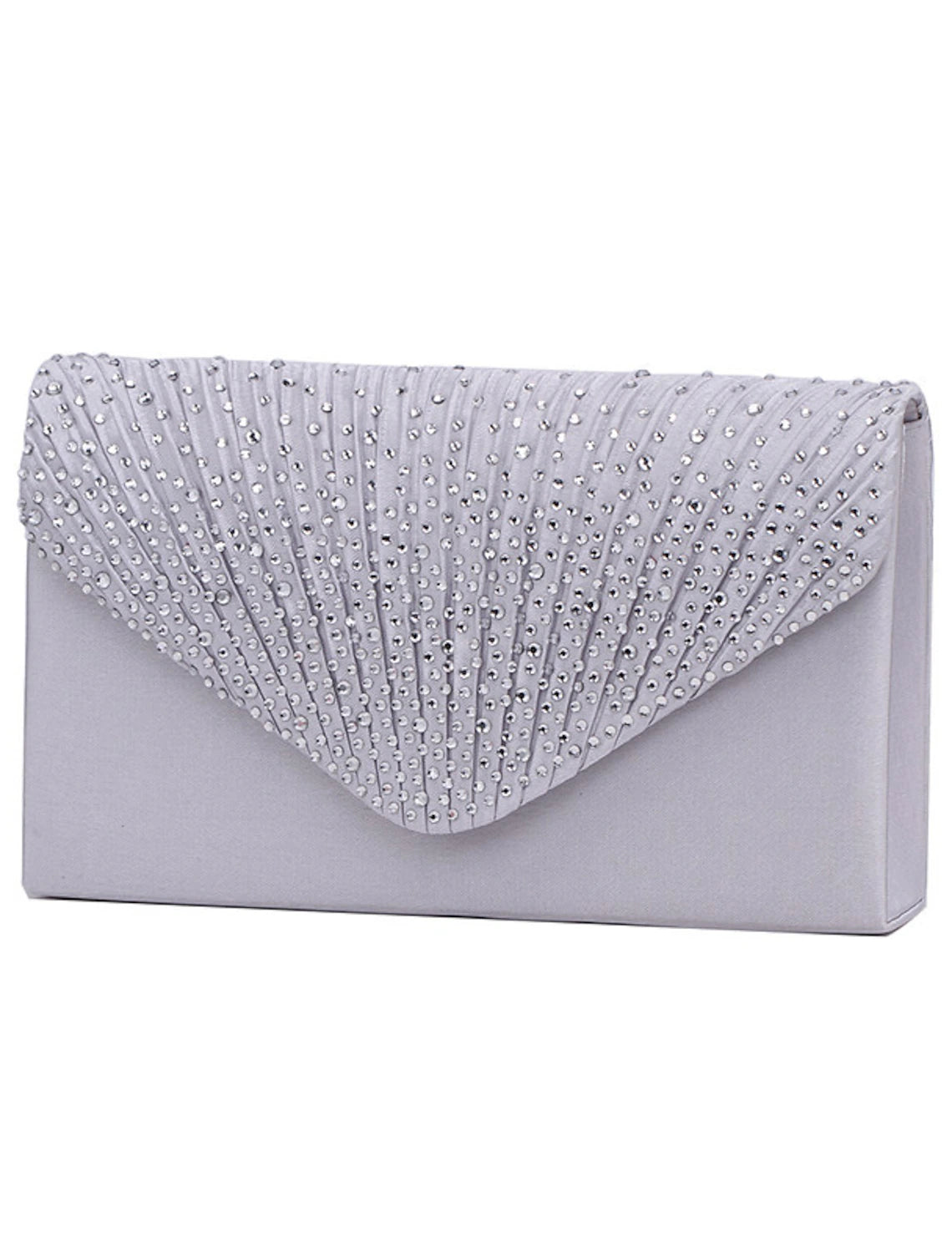 Bridal and wedding party clutch bag with crystal details.