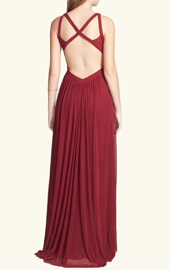 Halter Chiffon Long Prom Dress Formal Party Gown