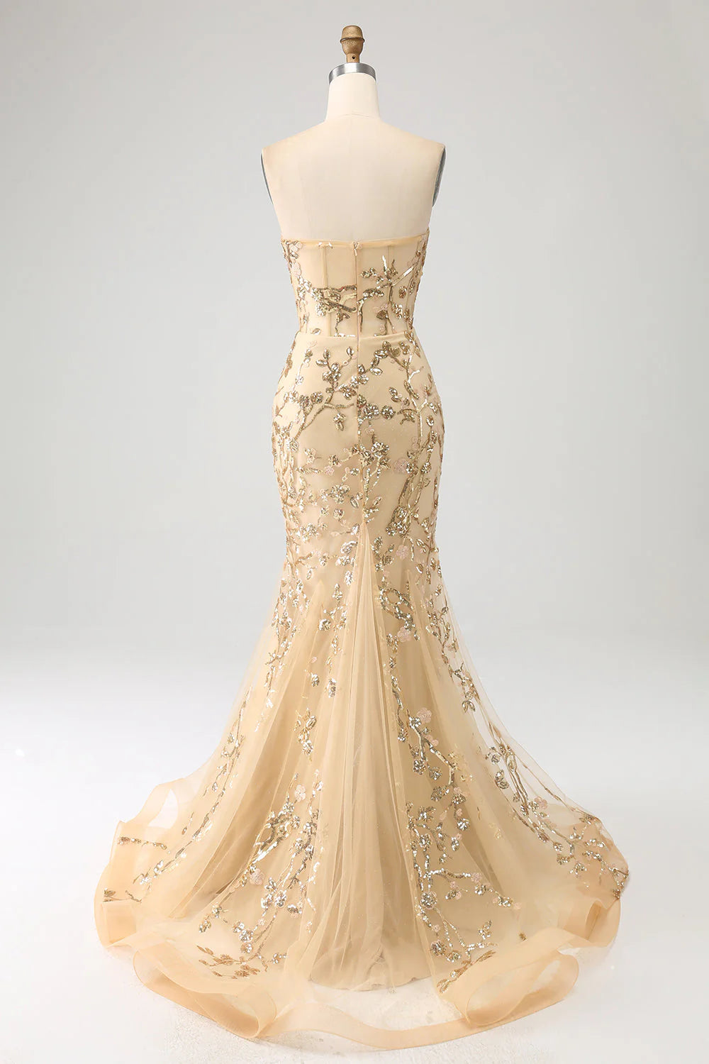 Mermaid Sparkly Corset Prom Dress