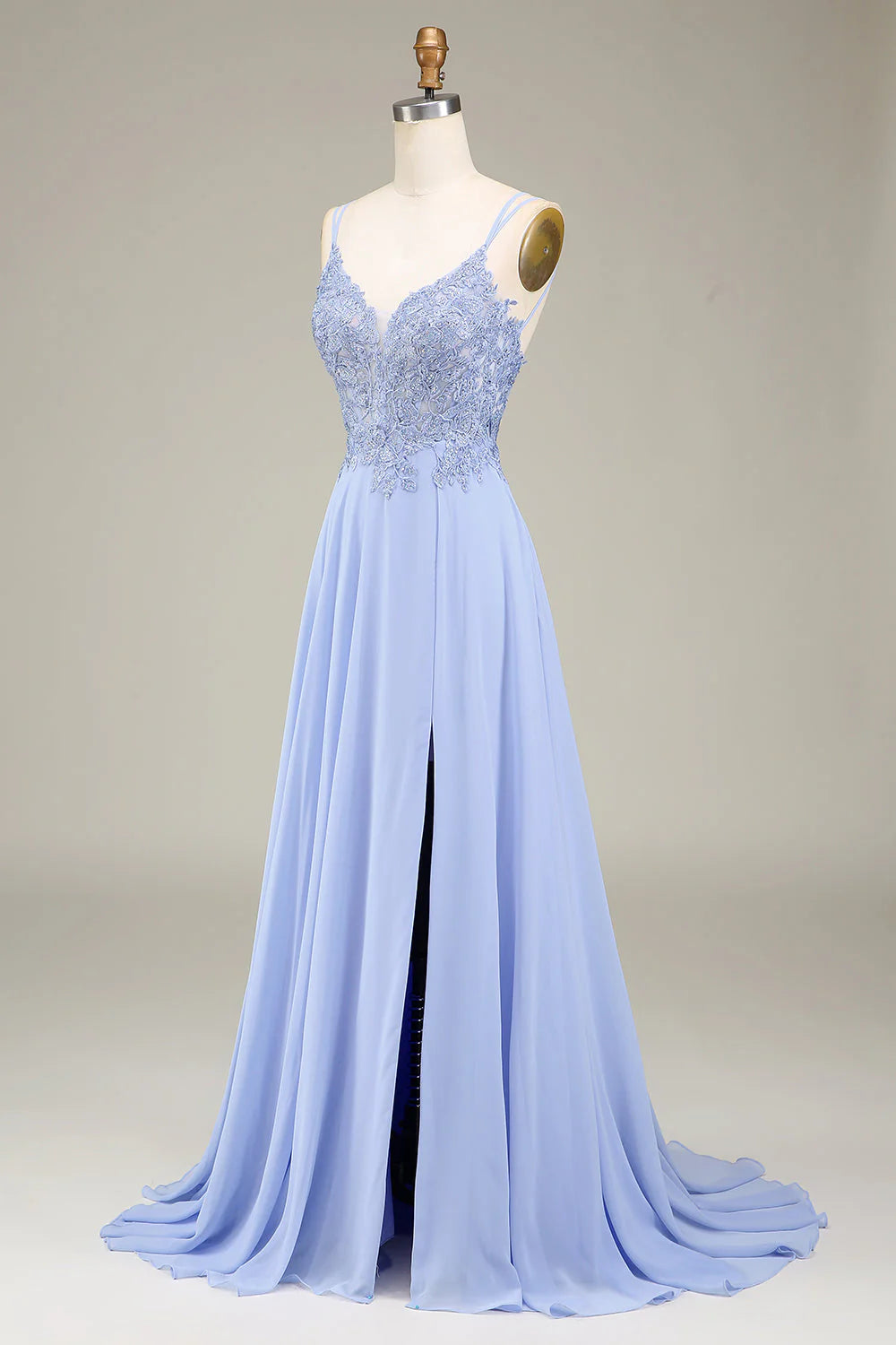 A-Line Long Prom Dress with Appliques