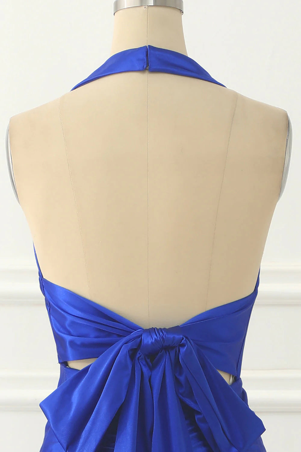 Satin Prom Dress with Bow
