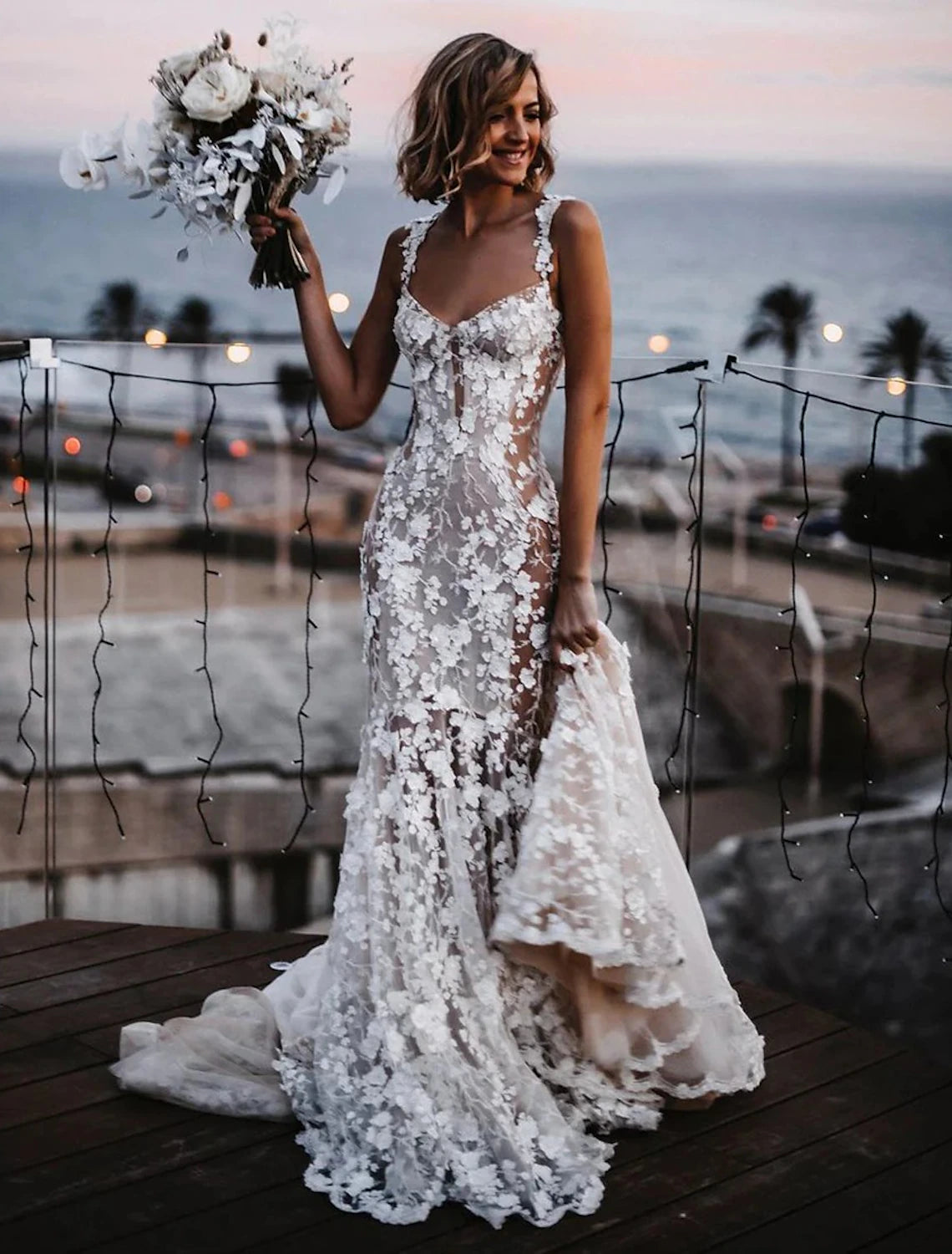 Beach Sexy Boho Wedding Dresses Mermaid / Trumpet Sweetheart Regular S – BL Dress