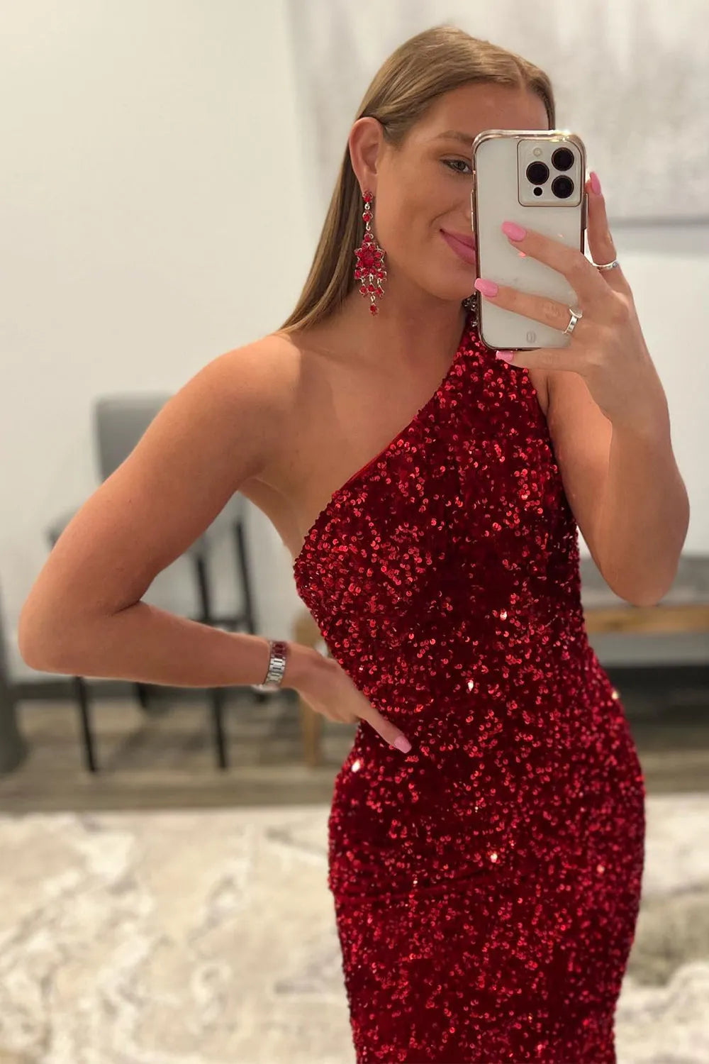 Mermaid Sequins Long Prom Dress