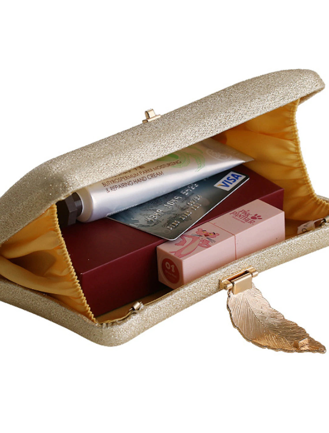 Damen Clutch Abendtasche Handgelenk Clutch Taschen PU Leder Party Weihnachten Dusche Knöpfe Kette Große Kapazität Leicht Langlebig Einfarbig