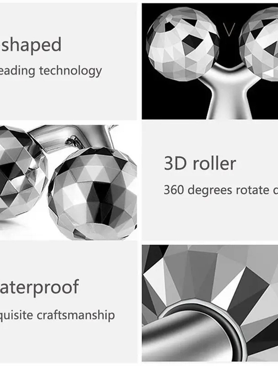 3D Roller Face Massager V Face Beauty Instrument Facial Lifting And Tightening Whole Body Massage Stick