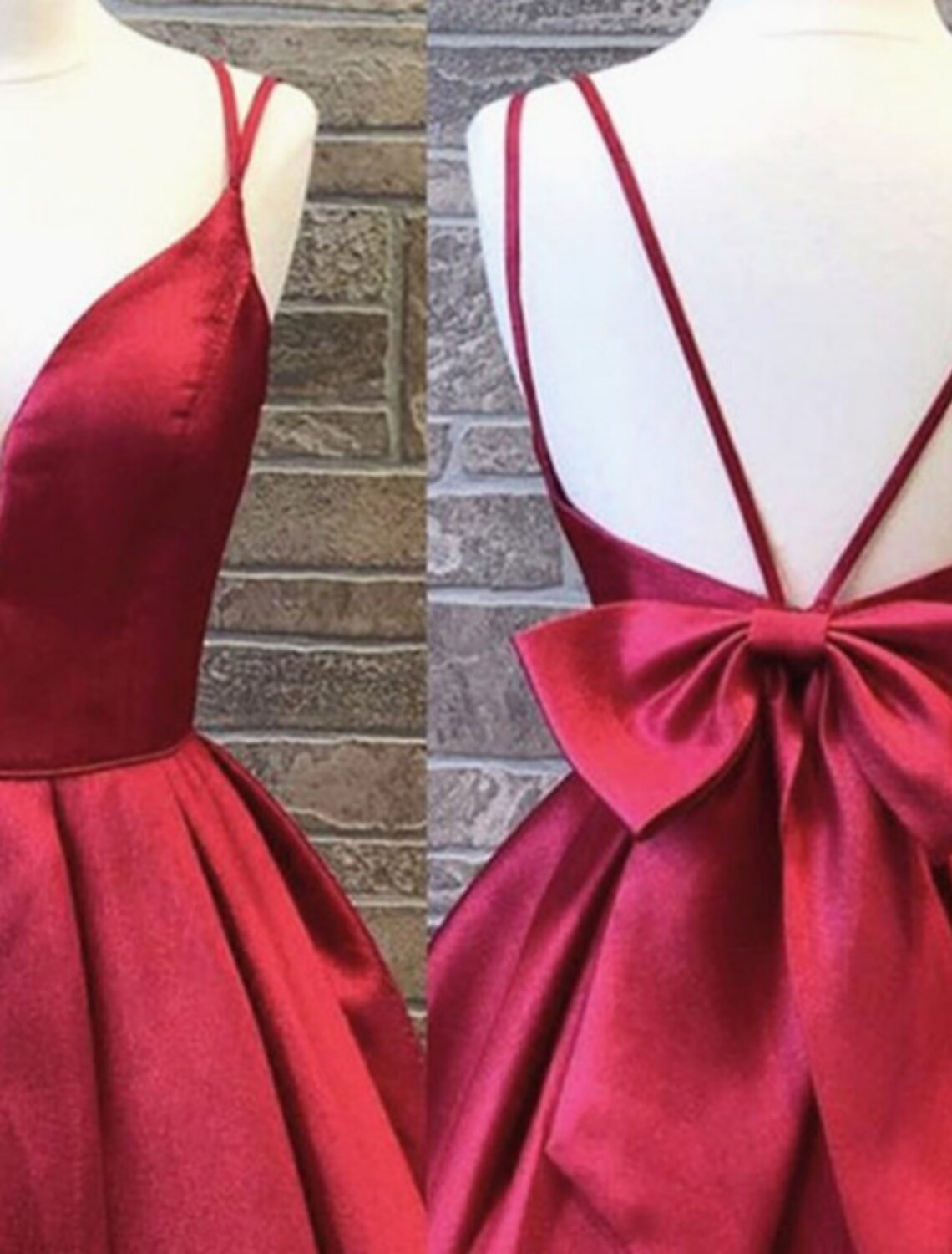 A-Linie Homecoming Kleider Rückenfreies Kleid Urlaub Kurz / Mini Ärmellos Spaghettiträger Charmeuse mit Schleife(n)