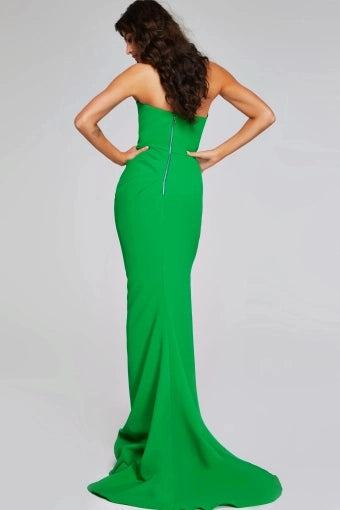Vibrant Mermaid One Shoulder Sleeveless Open Back Train Long Prom Dress