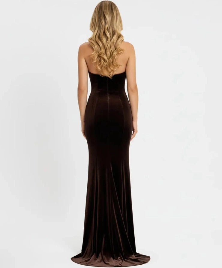 Luxurious Mermaid Sweetheart Strapless Plain Back Sweep Train Prom Dress