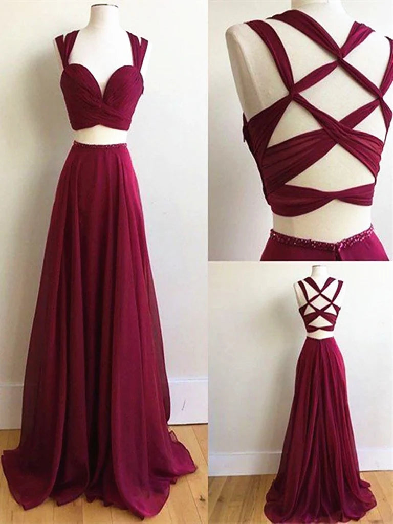 A-line V Neck Long Prom Dress Formal Dress