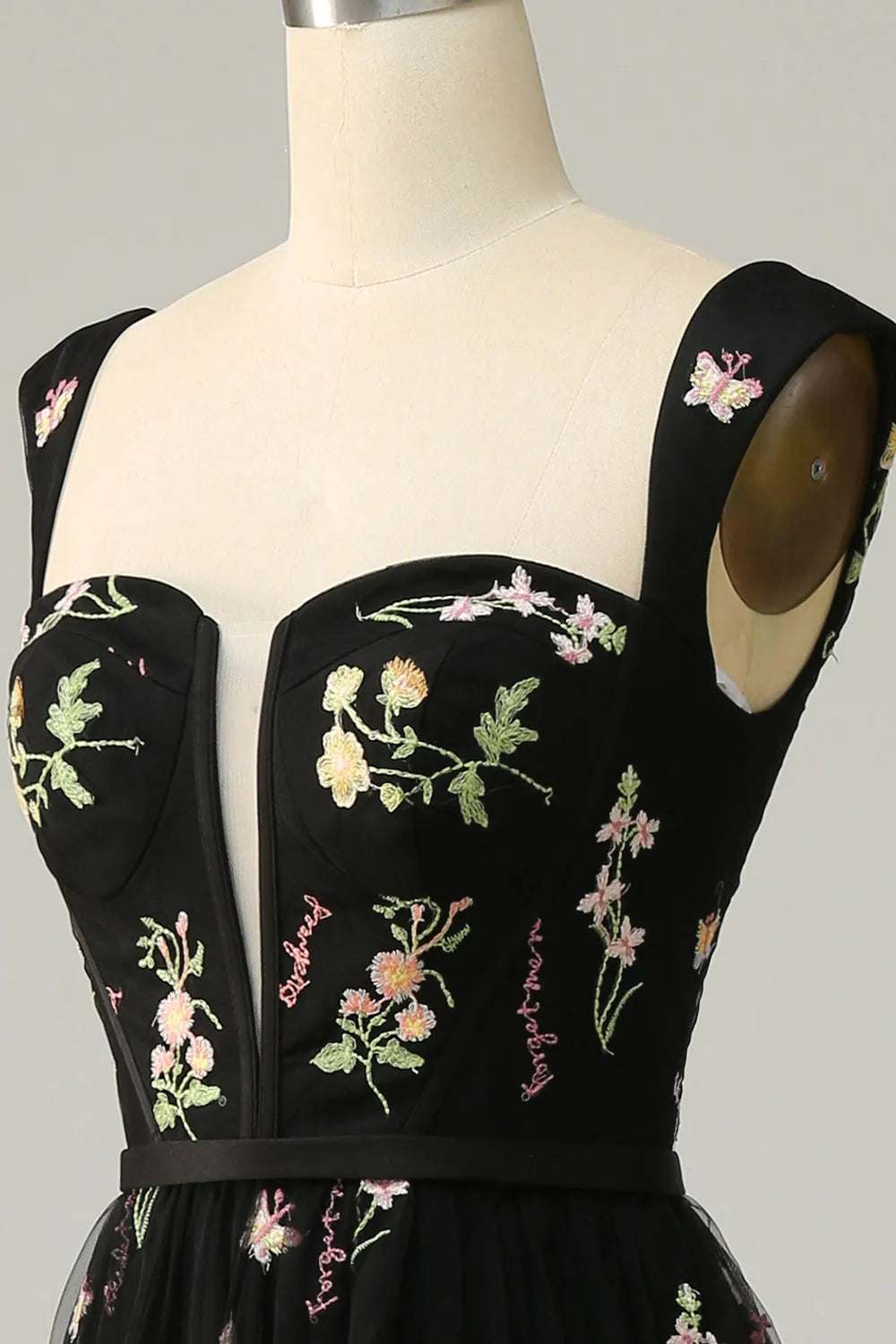 A Line Sweetheart Long Prom Dress with Embroidery