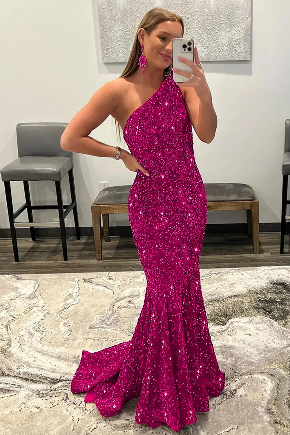 Mermaid Sequins Long Prom Dress