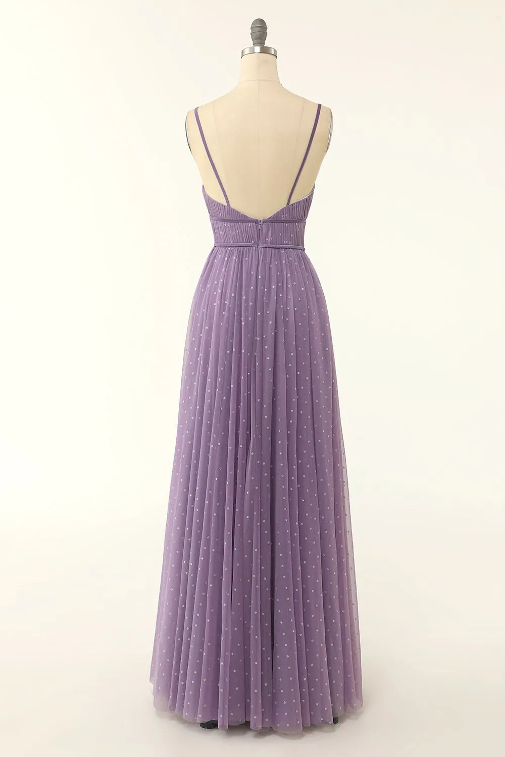 A Line Long Bridesmaid Dress with Ruffles