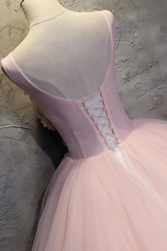 Ball Gown Long Prom Dress Flowers Gorgeous Quinceanera Dresses