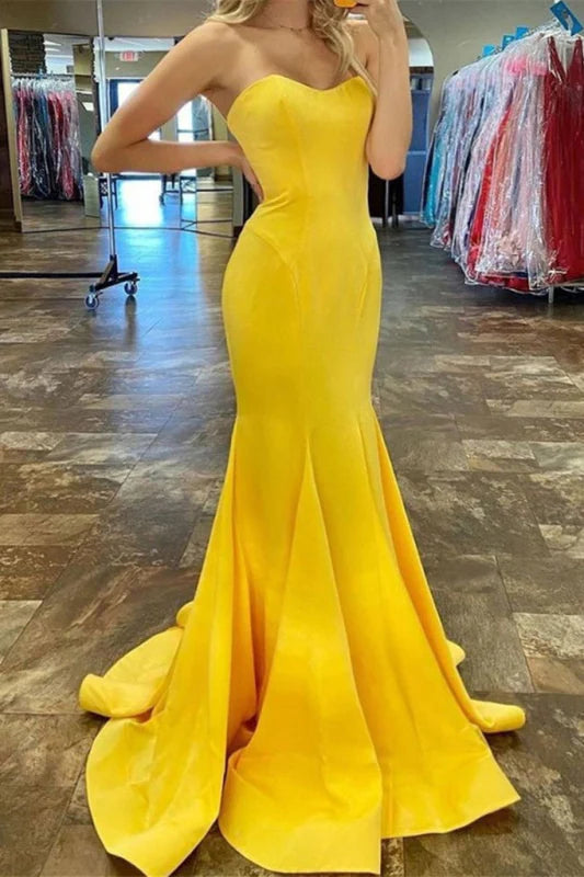 Mermaid Sleeveless Long Ball Gown Prom Dresses