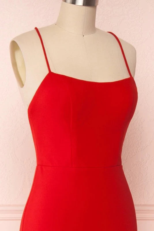 Mermaid Straps Backless Prom Dresses