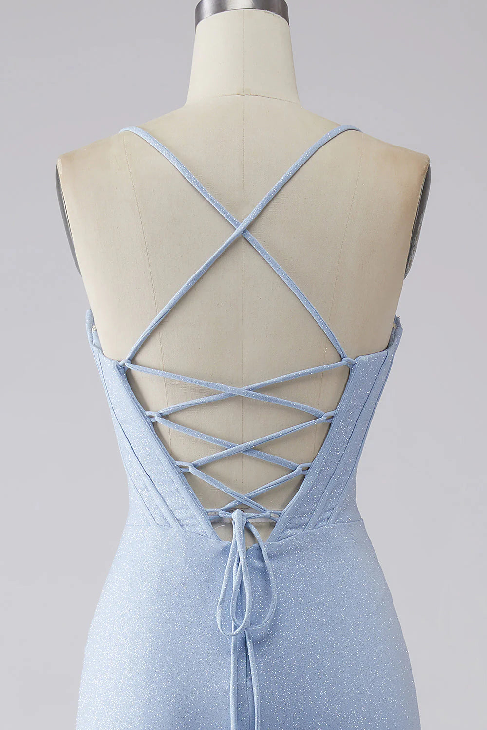 Mermaid Sparkly Prom Dress with Slit