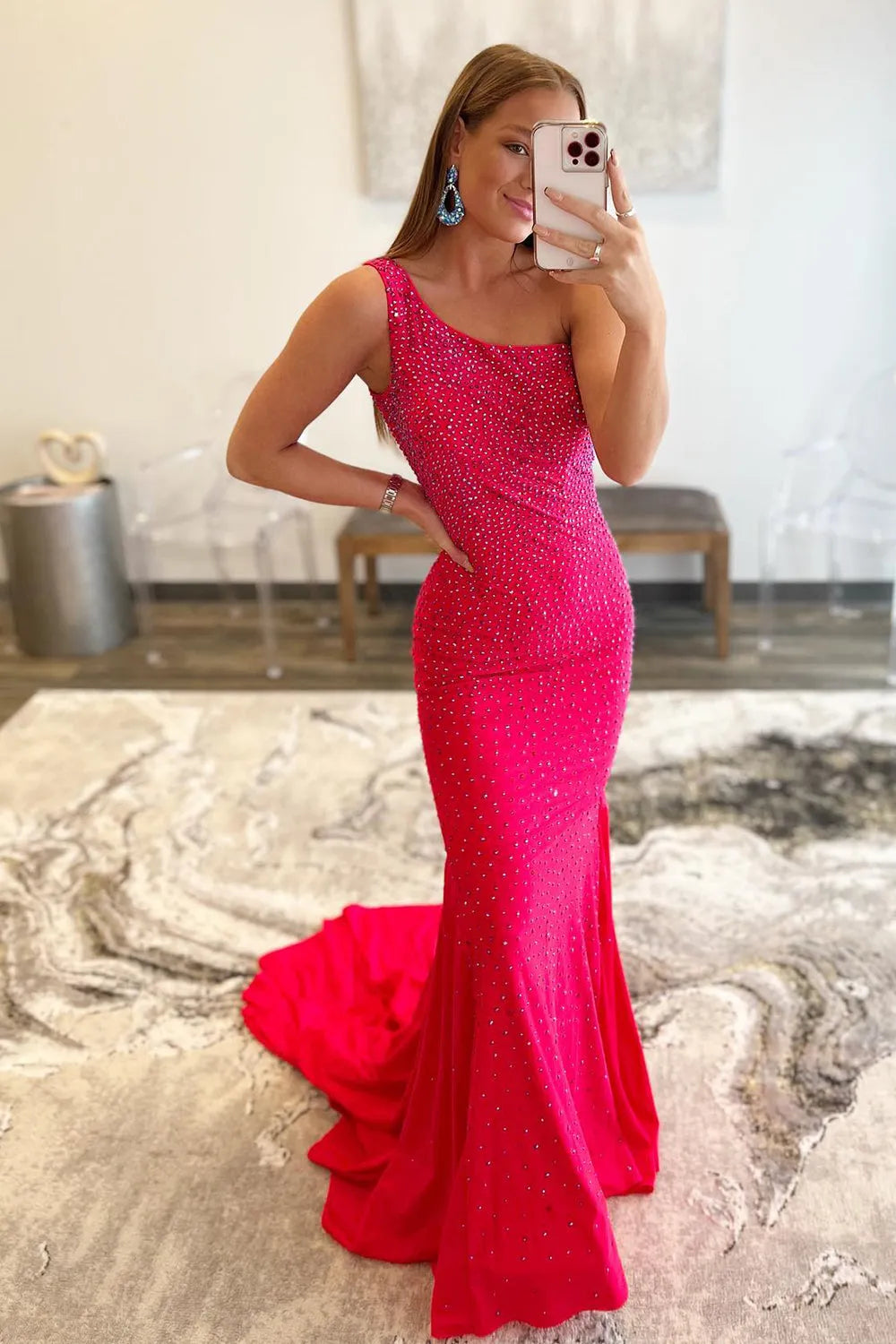 Mermaid One Shoulder Prom Dress