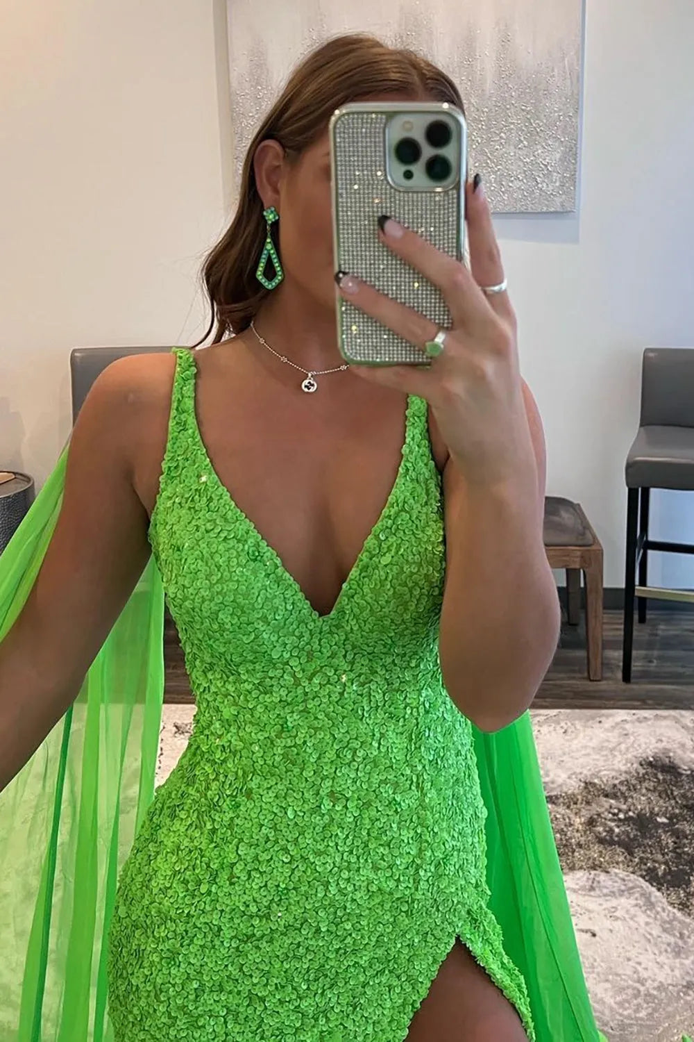 Mermaid Train Sequins Long Prom Dress