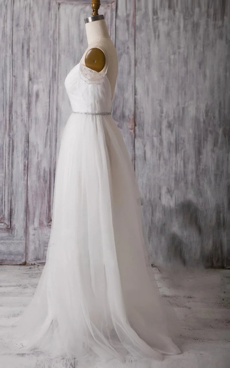 A-Line Tulle Wedding Dress