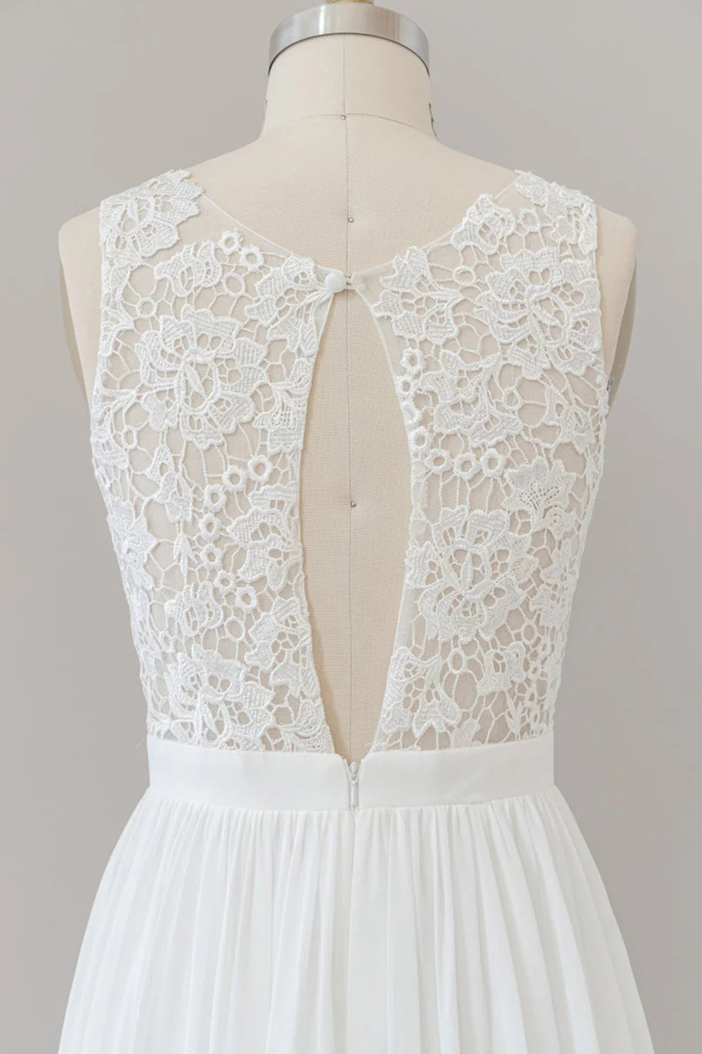 A-line Boho Straps Lace Wedding Dress