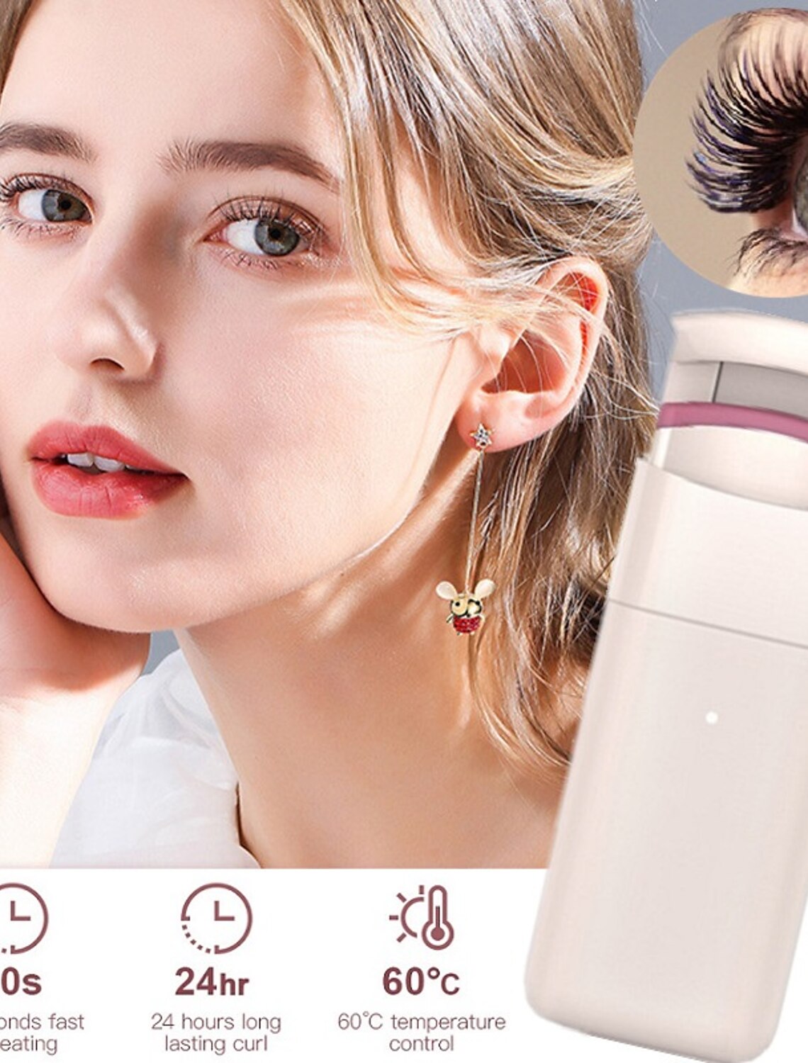 Elektrisch beheizte Wimpernzange, lang anhaltende Locke, elektrische Wimperndauerwelle, Wimpernclip, Wimpernzange, Gerät, Make-up-Tools